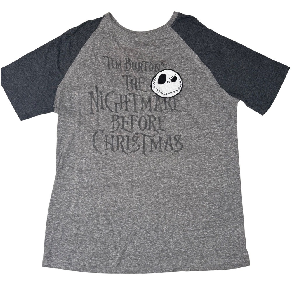 Disney Parks Nightmare Before Christmas Jack Skellington Raglan Goth Spooky‎ XL